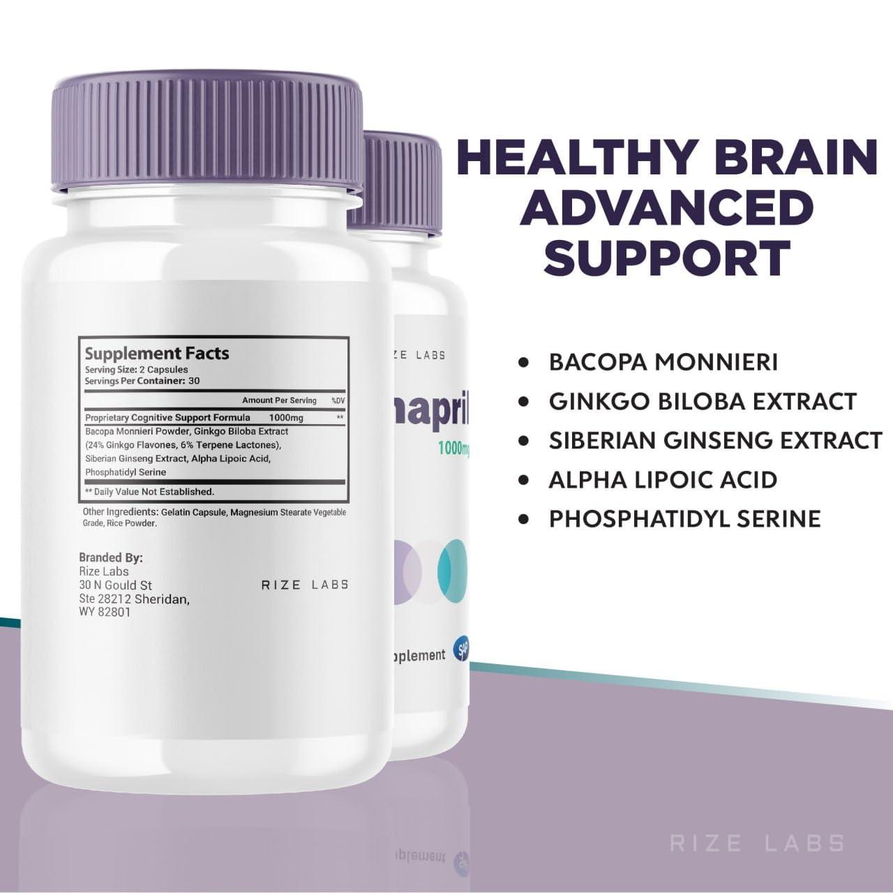 rize labs rize labs Xanapril Capsules, Xanapril for Better Sleep and Brain Care, Xanapril Advanced Maximum Formula, Xanapril Herbal Supplement, Xanapril Pastillas Review (60 Capsules)