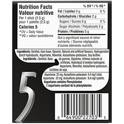 5 Wrigley 5 Ascent Escalating Wintermint, 10ct/150 sticks total