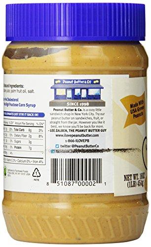 Peanut Butter & Co. Peanut Butter & Co. Crunch Time Peanut Butter, Non-GMO Project Verified, Gluten Free, Vegan, 16 Ounce Jars (Pack of 2)