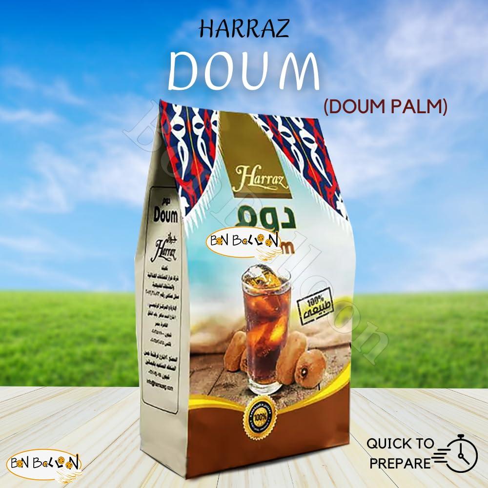 bonballoon (1 Pack = 8.82 oz / 250 gm) Dried Premium Doum Harraz Egyptian Herbal Loose Natural Flowers Caffeine Free Doom Dom Hyphaene Thebaica Palm Powder Grounded Hot Tea Fruit