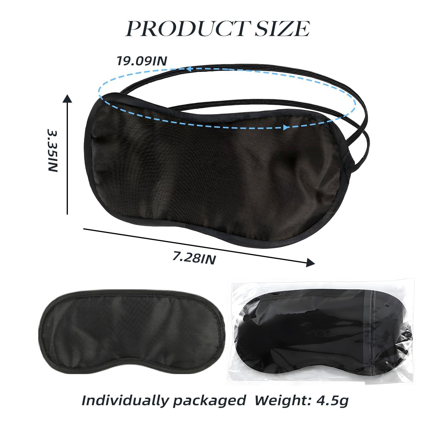 Liubeili 210 pcs Sleep Masks Bulk Eye Mask, Liubeili Sleeping Mask Blindfold Eye Cover Team Building Games Party with Nose Pad and Adjustable Strap for Women Men Kids 4 Layers Black