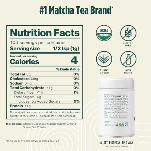 Jade Leaf Matcha Jade Leaf Matcha Organic Ceremonial Grade Matcha Green Tea Powder - Authentic Japanese Origin - Teahouse Edition Premium First Harvest (3.53 Ounce)