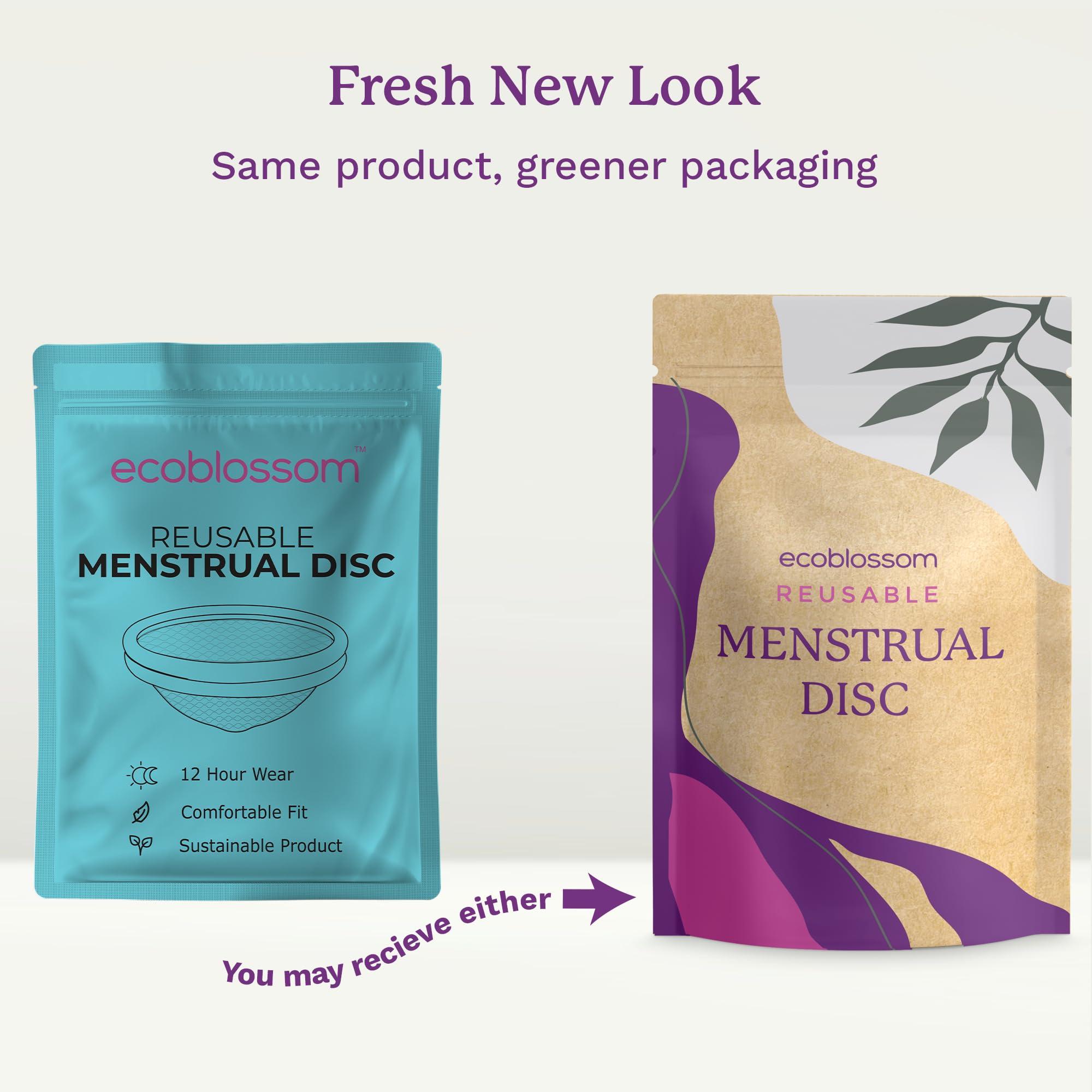 EcoBlossom Reusable Period Disc - Soft Period Disc for Women (Small/Large (Teal & Magenta))