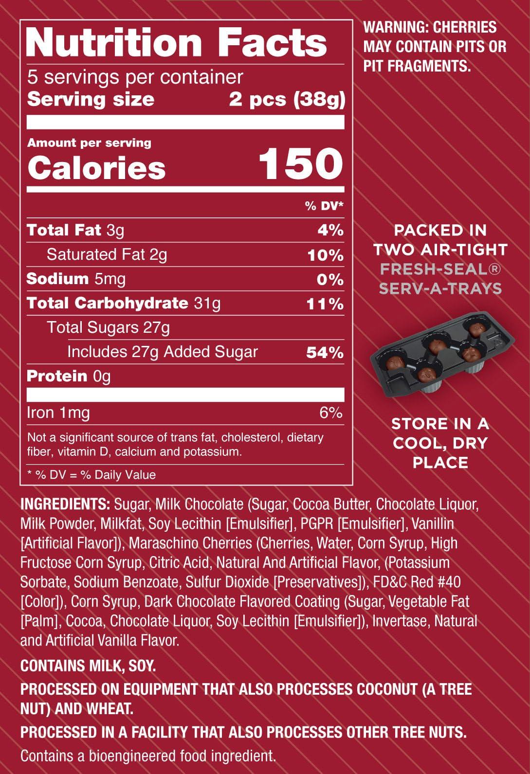 Queen Anne Queen Anne Milk Chocolate Covered Cordial Cherries | 6.6 oz | 10 Piece Gift Box | Whole Cherry Sweet Creamy Fruity Flavor