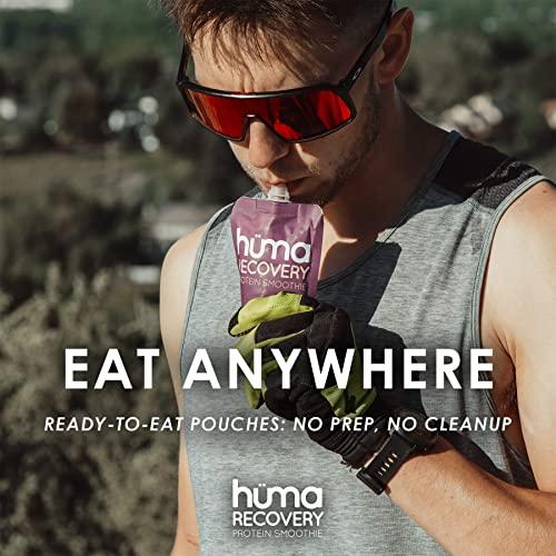 HÜMA CHIA ENERGY GEL Huma Recovery Protein Smoothie, 20 Pouches – 15g Collagen + Whey Post Workout Recovery Drink – Ready-to-Drink Protein Shake with Real Fruit, Electrolytes, Healthy Fats
