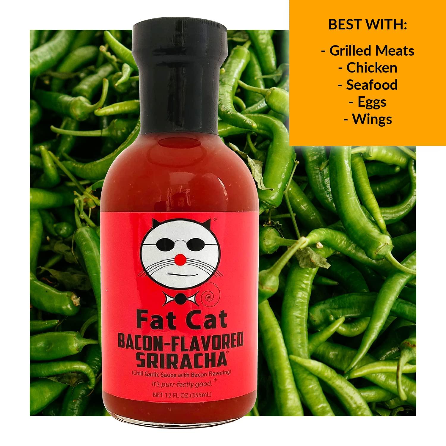 FAT CAT GOURMET CONDIMENTS AND HOT SAUCES IT'S PUR Fat Cat \'Bacon-Flavored Sriracha\' Hot Sauce - Single 12 oz.
