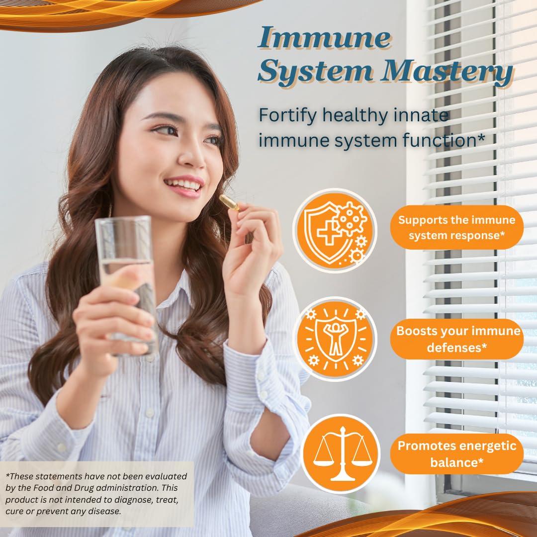 Dislafarm Transfer Factor Enhanced, 100 Natural Capsules, Immune Support - Transfer Factor Multi Immune from Cow Colostrum, Egg Yolk & Special Blend of Mushrooms