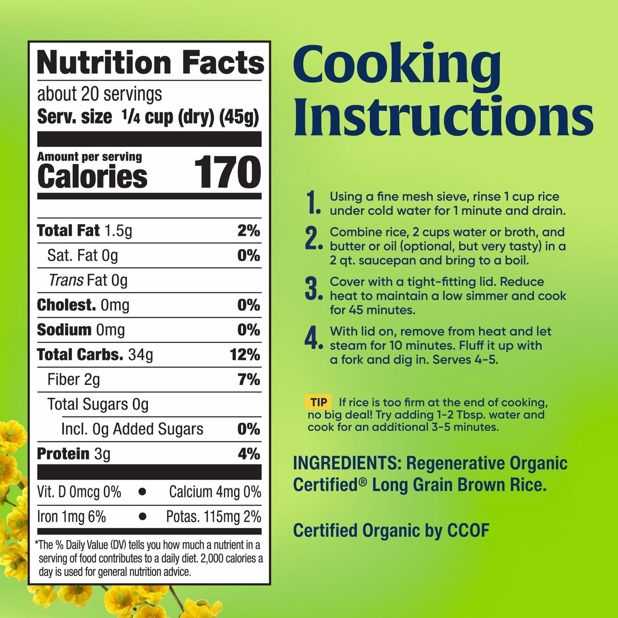 Lundberg Lundberg Family Farms Organic Long Grain Rice, Brown, 32 Ounce