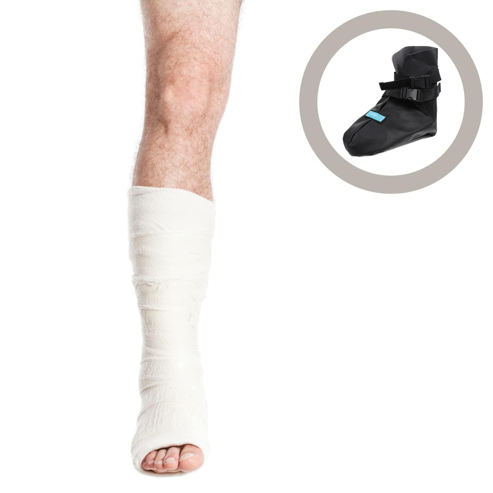 Beavorty Beavorty plaster warm shoe cover cast sock boot fracture boot cover foot supports fracture support broken toe shoes foot protectors for feet cast boot foot socks at night pu