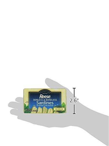 Reese Reese Skinless and Boneless Sardines, Low Sodium in Water, 4.38-Ounce (Pack of 10) Packaging May Vary