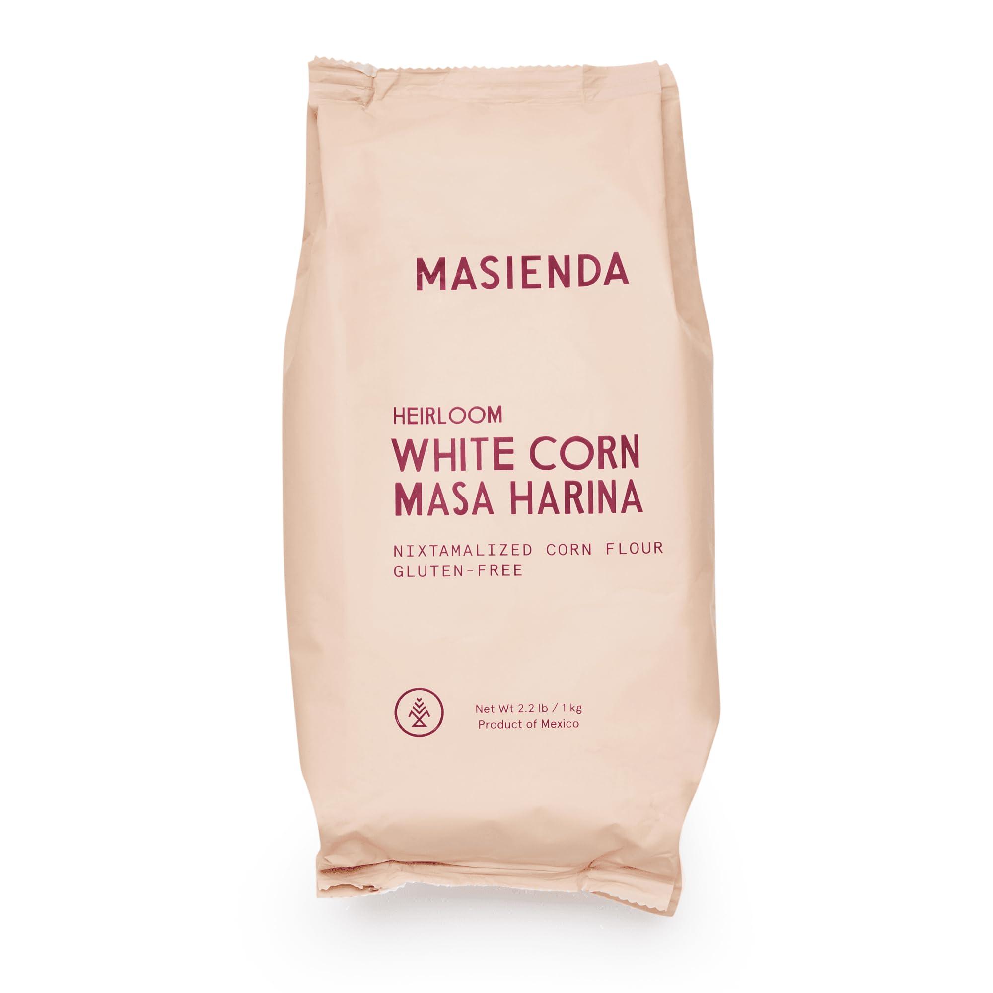 Masienda Masienda Heirloom White Corn Masa Harina/Flour 2.2 LB (Pack of 2) - Nixtamalized Corn Flour Perfect for Corn Tortillas, Tamales, Tostadas, Pupusas, Arepas and More. Gluten-Free, Non-GMO, Preservative-Free.