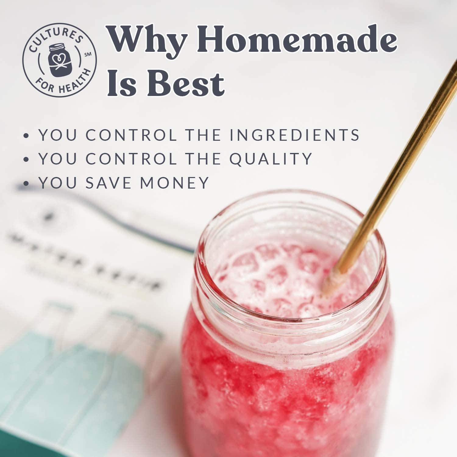 Cultures For Health Cultures for Health Water Kefir Grains | DIY Fermented Probiotic Drink for Stronger Gut Health | Heirloom Starter Makes Limitless Supply | Non-GMO Dairy Free Vegan Sparkling Water with Enzymes