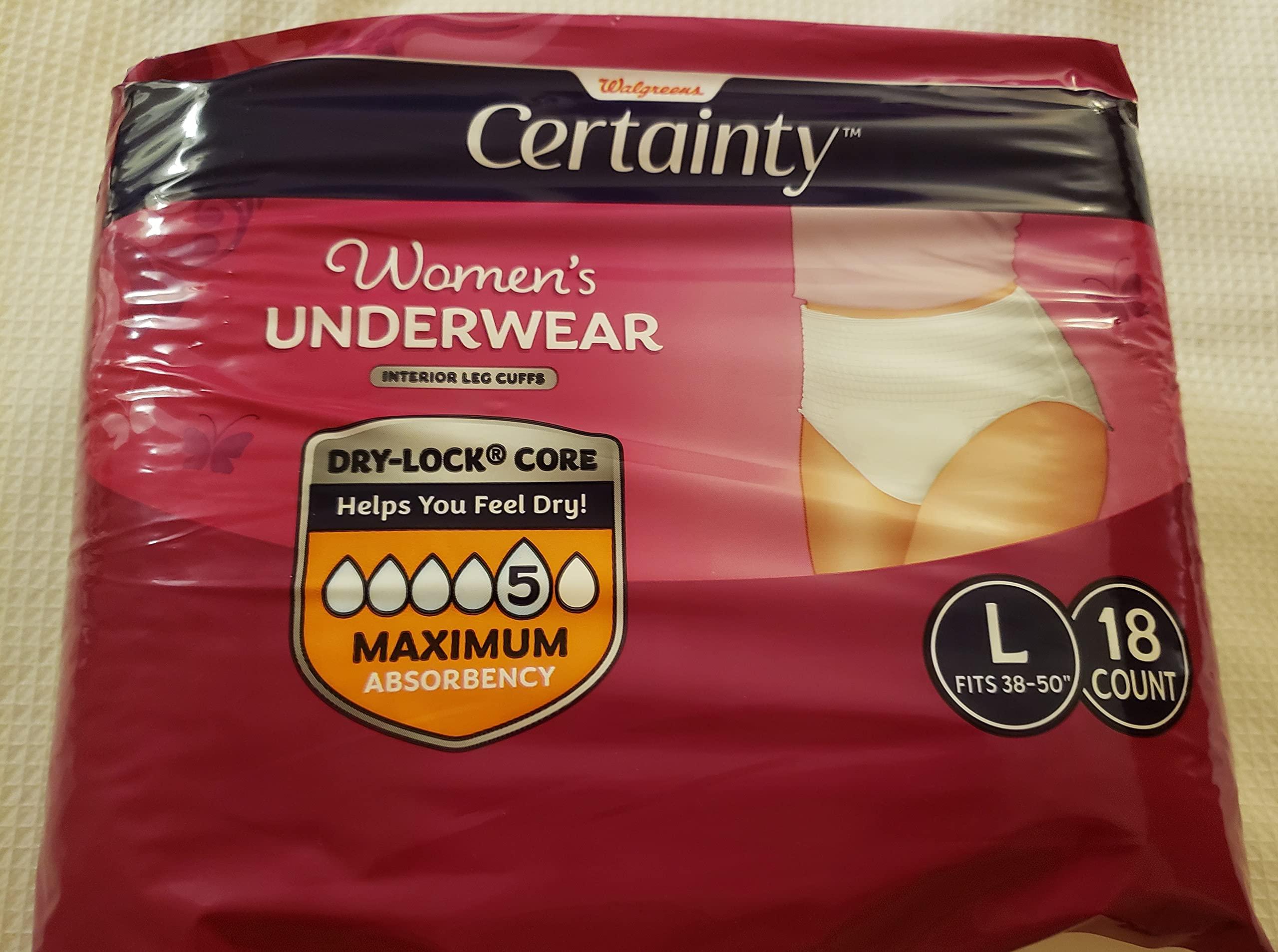 Certainty Walgreens Certainty Women's Underwear, Maximum Absorbency, Large 18 ea (1)
