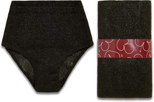 Hazel Hazel High-Waist Pull-Ups Disposable Womens Underwear, Black, Large, 10 Counts, Pack of 1