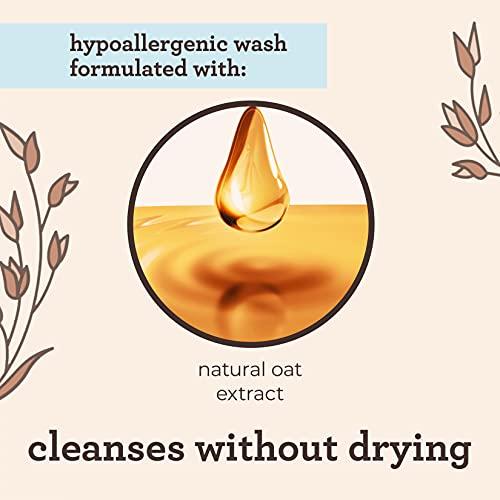 Aveeno Baby Aveeno Baby Daily Moisture Gentle Bath Wash & Shampoo with Natural Oat Extract, Hypoallergenic, Tear-Free & Paraben-Free Formula For Sensitive Hair & Skin, Lightly Scented, 12 fl. oz