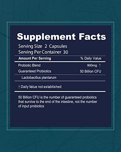 CJwellcare CJ Wellcare BYOCORE Extra Strength Probiotics (27g, 60 Veggie Capsules) - Digestive and Immune Health. Plant-Derived Probiotics and Prebiotics, 50 Billion CFU Guaranteed