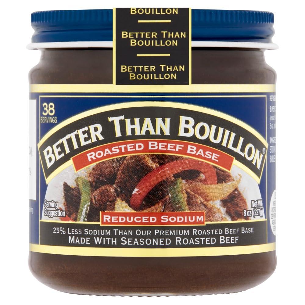 Better Than Bouillon Better Than Bouillon Brand, Reduced Sodium Variety Pack with 1 Chicken Base, 1 Beef Base and 1 Vegetable Base, 8 Ounce Jars (Pack of 3)