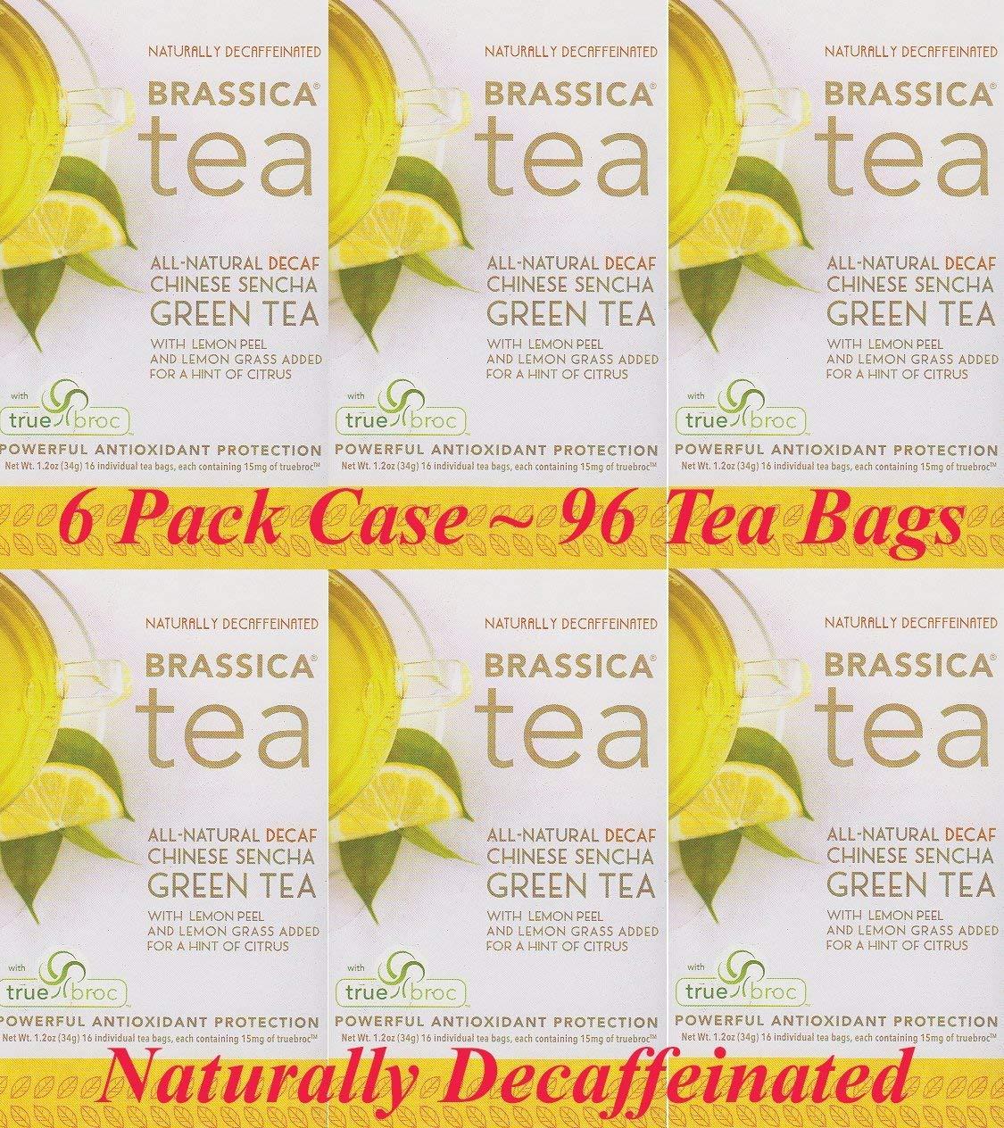 Brassica Tea Brassica DECAF. Green W/Lemon Tea W/sgs~ 6 Boxes (96 Tea Bags)
