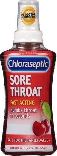 Chloraseptic Chloraseptic Sore Throat Spray, Cherry, 6 fl oz, 1 Bottle (Pack of 2)