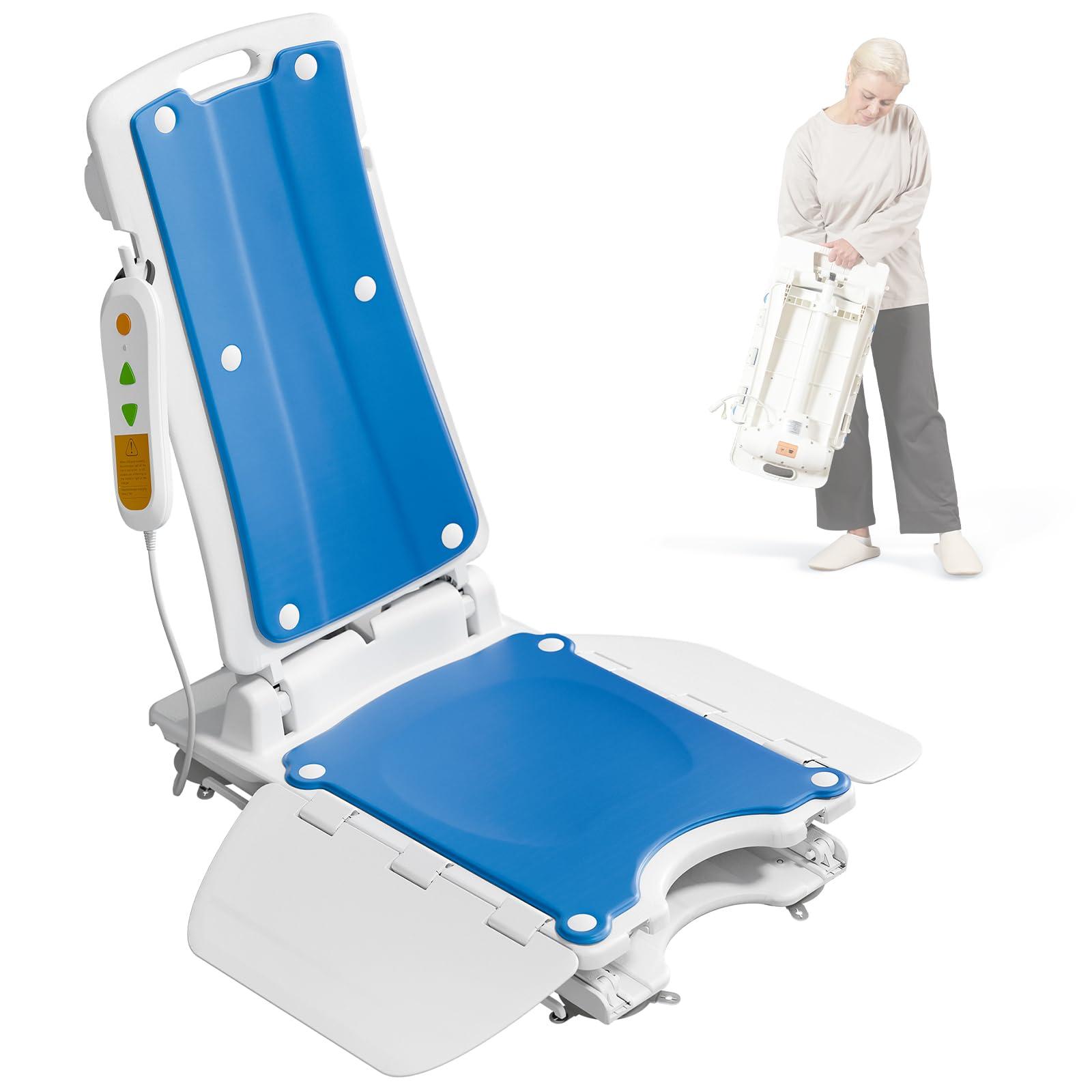 VOCIC VOCIC Lightweight Electric Chair Lift, Lift Elderly from Floor, Remote Control Floor Lift, Fall Assist Devices, Item Weight 23 LBS, Support Up to 300 LBS, Waterproof Suction Cups, AX07