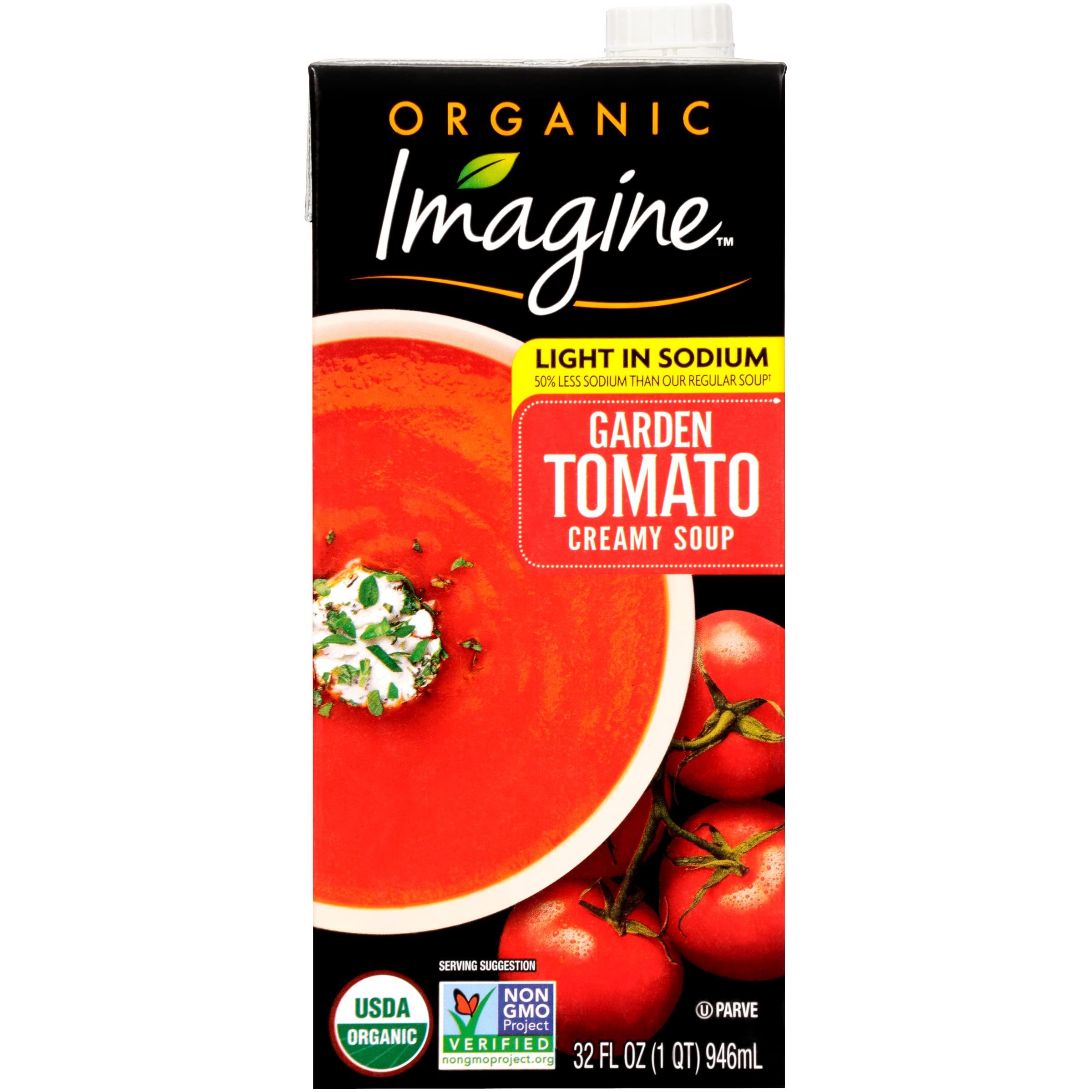 Imagine Imagine Organic Light in Sodium Garden Tomato Creamy Soup, 32 Fl Oz (Pack of 6)