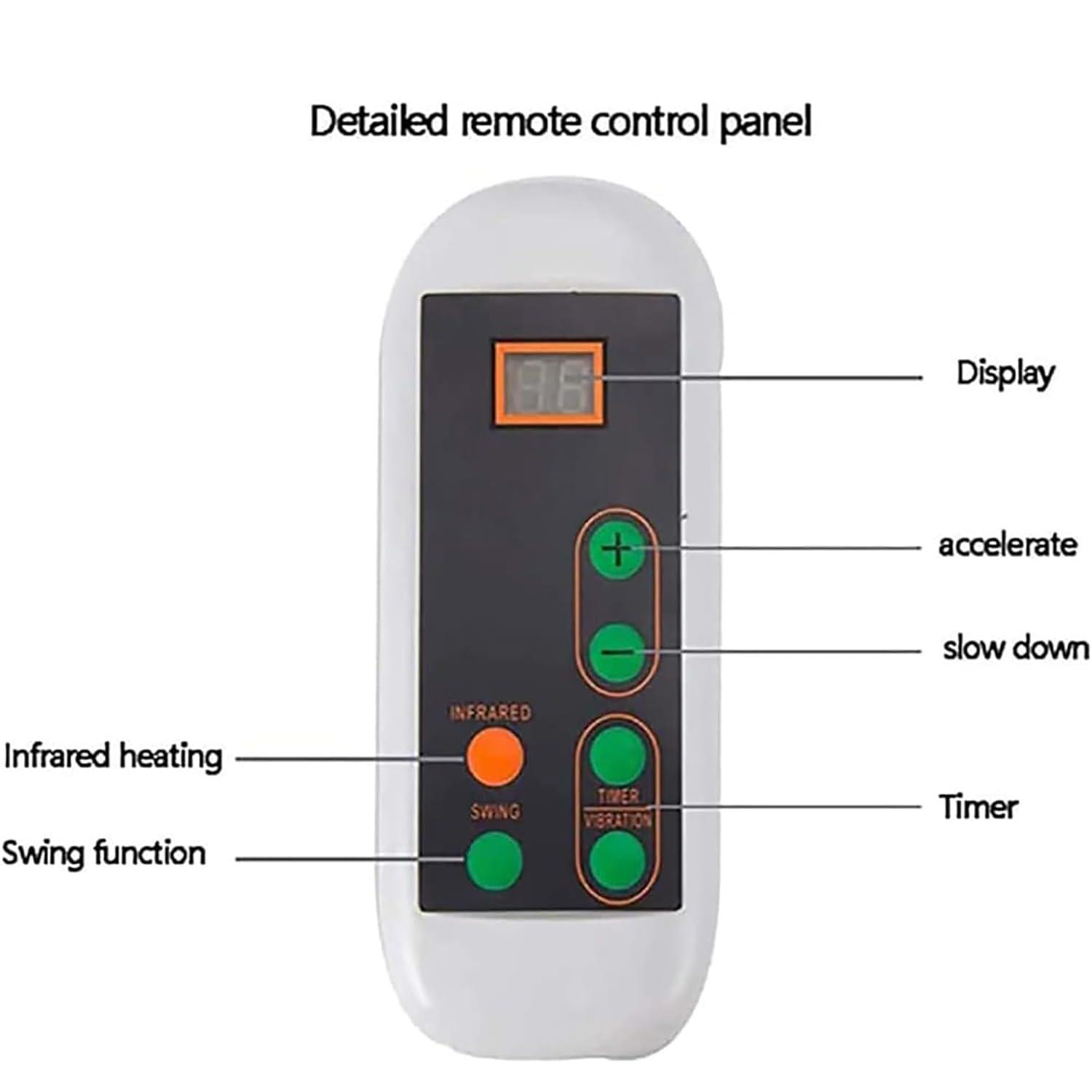 Erbaofd Erbaofd Swing Foot Massager, 10 Gear Speed Adjustable, Portable with Carrying Handle, Improve Lymphatic and Blood Flow, for Swelling Alleviate, Relax Muscles
