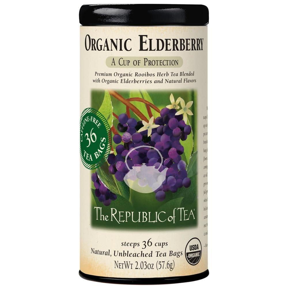 The Republic of Tea The Republic of Tea Organic Elderberry Herbal Tea, 36 Tea Bag Tin