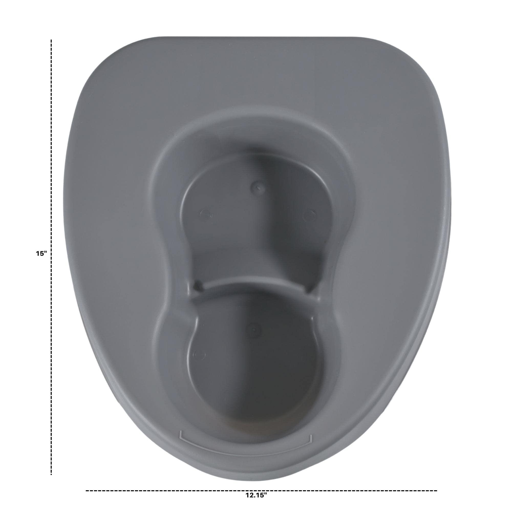 Vakly Heavy Duty Large Bariatric Bedpan Wide Smooth Contoured Stackable Bed Pan Portable and Easy to Clean - for Bed-Bound/Bedridden Patient for Women and Men (20)