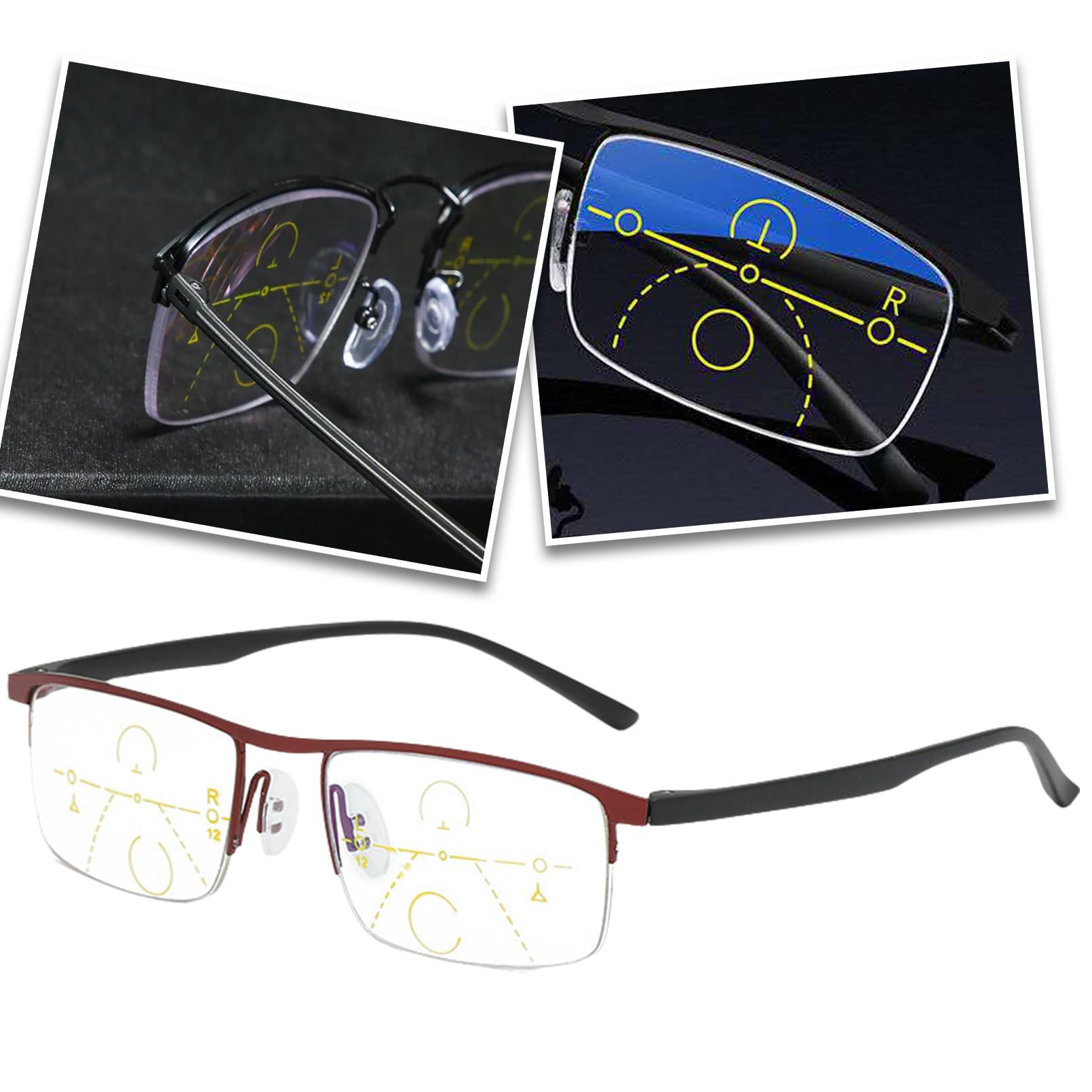 Generic Generic Zeeiooi Progressive Reading Glasses, Progressive Reading Glasses Men (250,Black)