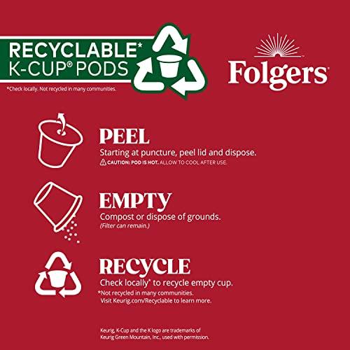 Folgers Folgers Half Caff Coffee, Medium Roast, Keurig K-Cup Pods, 10 Count (Pack of 6)