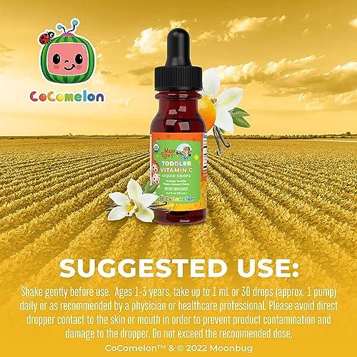 MaryRuth Organics MaryRuth Organics | CoComelon Kids Vitamin C Liquid Drops for Ages 4-13 Years | USDA Organic | Immune Support & Overall Health | USDA Organic | Vegan | Non-GMO | Gluten Free | 30 Servings