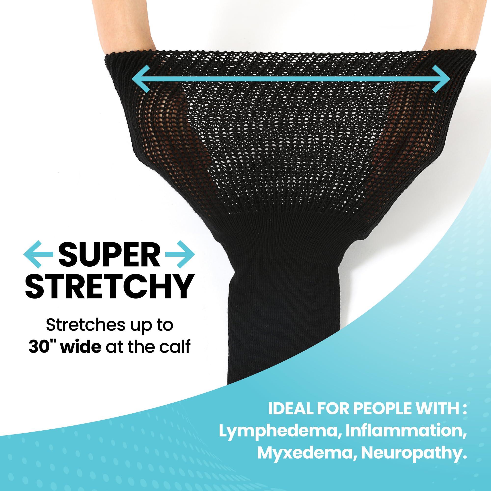 EliteWell Bariatric Socks Extra Wide, Diabetic Socks for Women, Lymphedema Socks, Extra Wide Socks for Swollen Feet, Non-Binding Socks