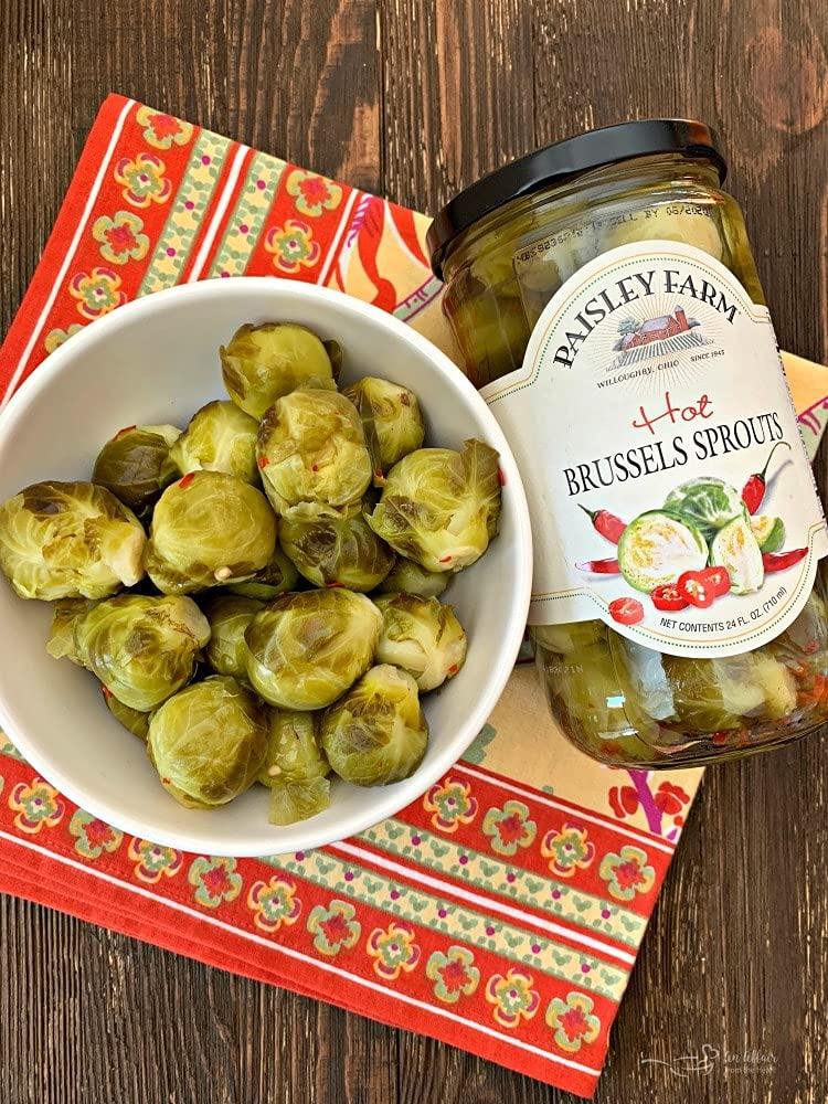 Al Amin Foods Hot & Dilled Brussels Sprouts Value Pack N.W. 24 FL OZ each 2 Glass Jars