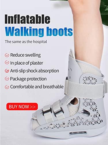 Tairibousy Tairibousy Inflatable Walker Boot Air Cam Walker Fracture Boot Medical Short Walking Boot Walker Brace Breathable Orthopaedic Boot for Foot Injury Ankle Sprain (Large)