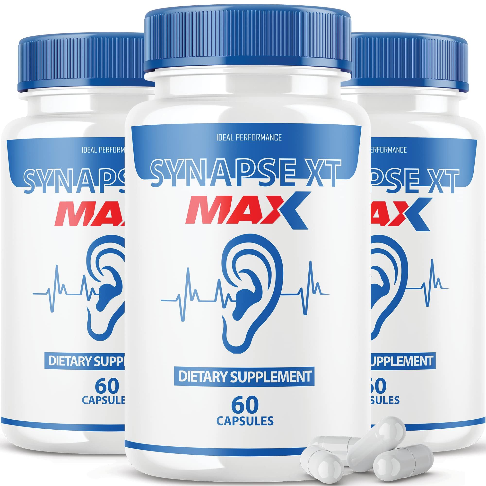 IDEAL PERFORMANCE IDEAL PERFORMANCE (3 Pack) Synapse XT Max Tinnitus Supplement Pro Premium Relief Pills (180 Capsules)