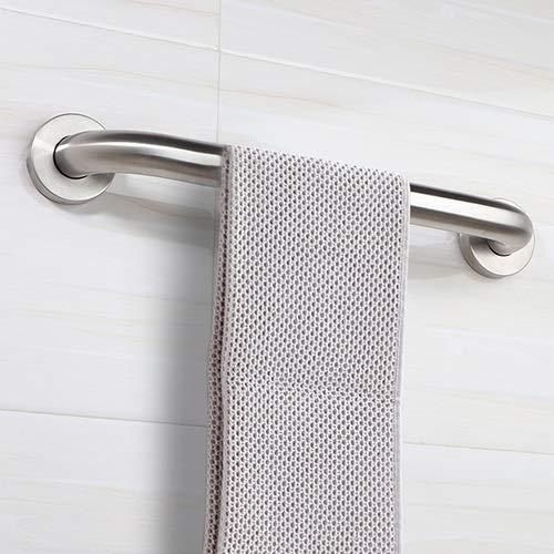 LSXIAO-Wall Art Stainless Steel Grab Rails, Bathroom Non-slip Handle, Old Man Handicapped Barrier-free Safety Handle, Bathroom Handle, Toilet Railing including Mounting Screws ( Color : Silver , Size : 60cm )