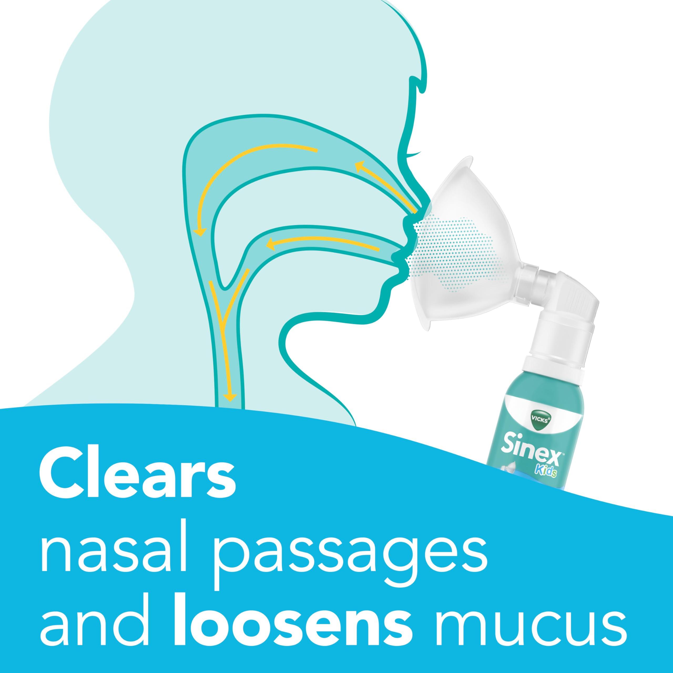 Vicks Vicks Sinex Kids Saline Easy Mist, Drug Free Saline, Ages 1 Month+, Gently Clears and Soothes Everyday Stuffy Noses, Safe for Daily Use, 1.7 OZ