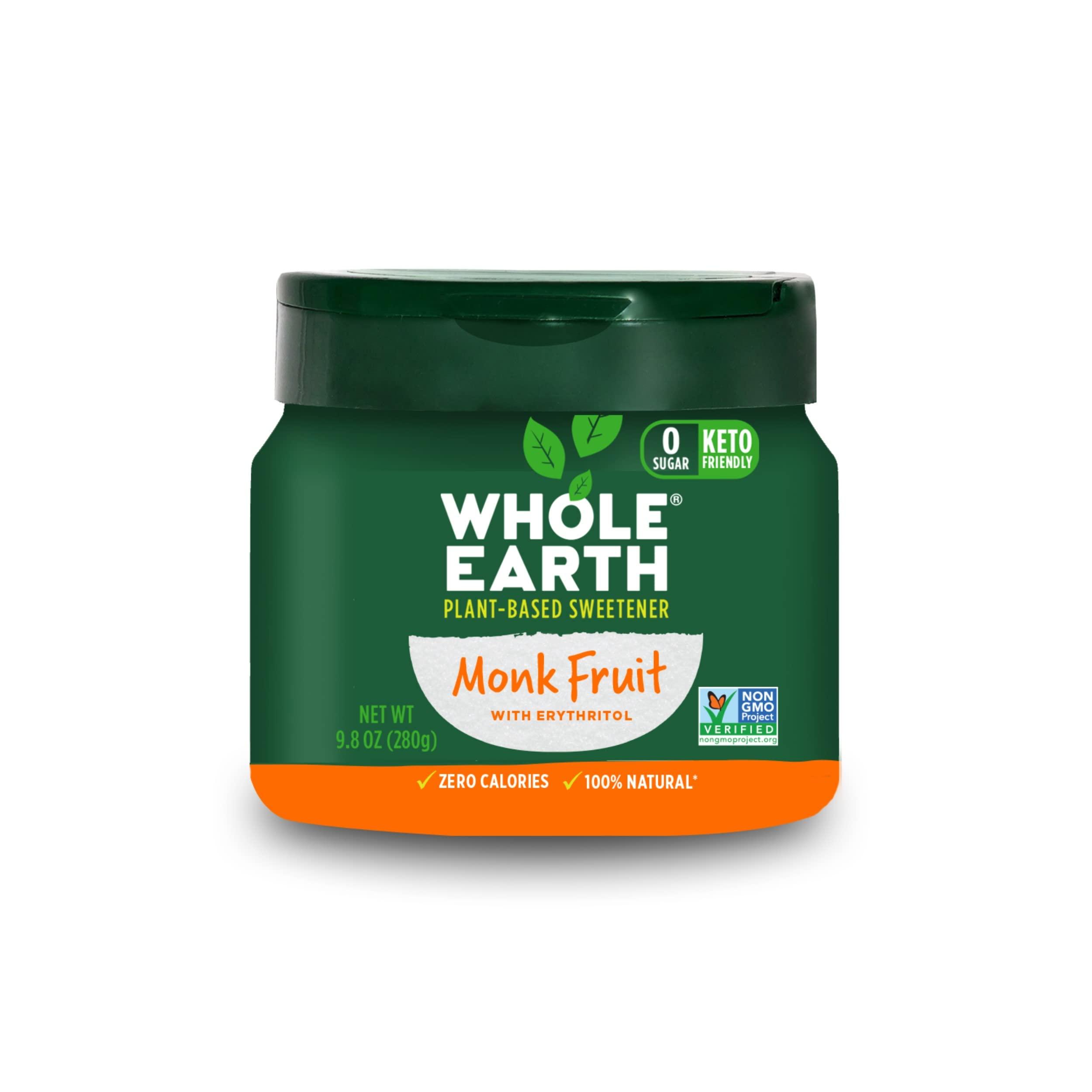 Whole Earth Whole Earth Plant-Based Sugar Alternative, Erythritol & Monk Fruit, 9.8oz Jar
