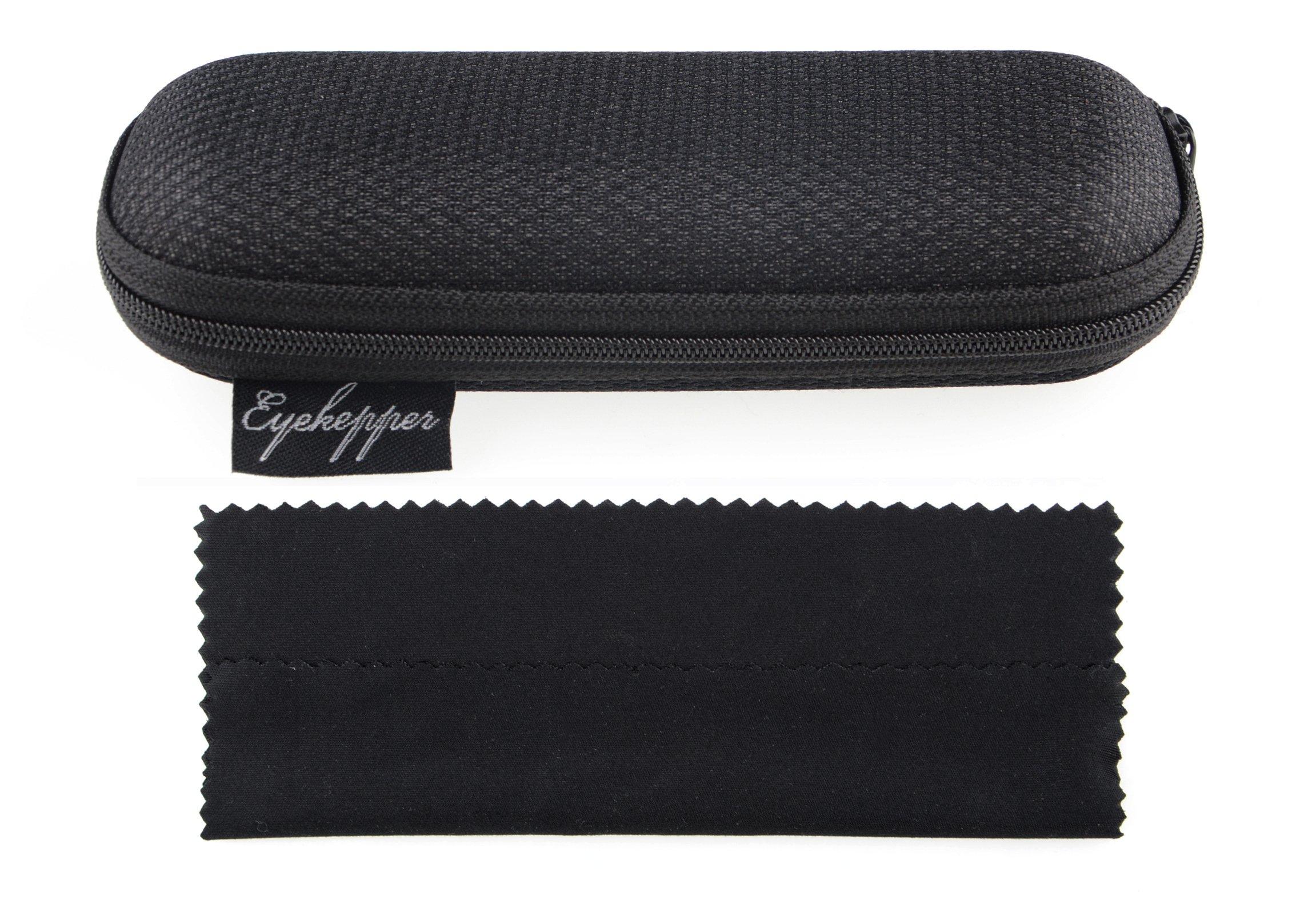 Eyekepper Eyekepper Titanium Rimless Round Yellow Tinted Lenses Computer Reading Glasses Circle Readers (Black, 2.00)