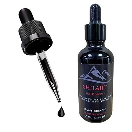 Shilajit Liquid Drops Shilajit Liquid Drops 50ml / 1.7fl oz Pure Himalayan Shilajit with Dropper. Authentic, Vegan & Organic, Fulvic Acid & Natural Trace Mineral Complex