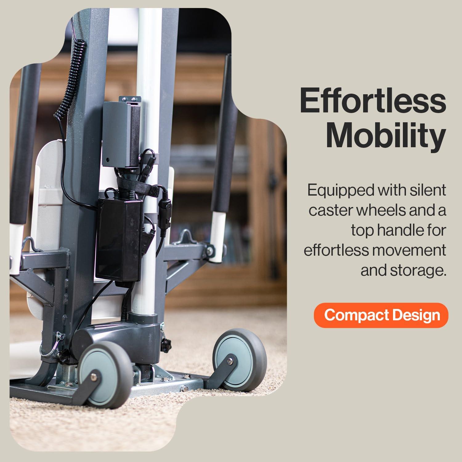SuperHandy SuperHandy GoRise FS Electric Floor to Stand Lift for Seniors and People with Disabilities - 500 Lbs Capacity, Standing Assistance, Portable, Adjustable, Ergonomic, Easy Storage [Patent Pending]