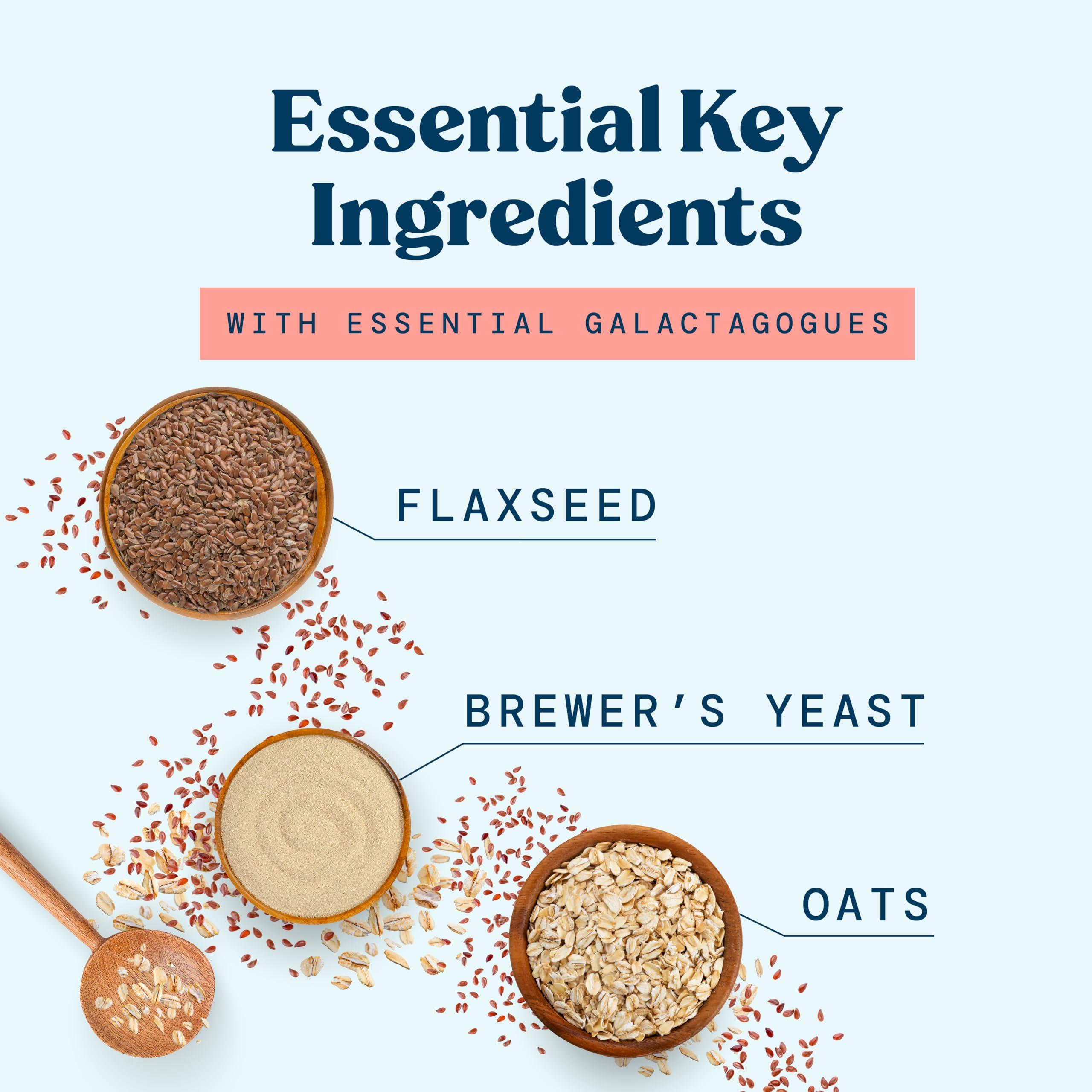 Mommy Knows Best Lactation Cookies Breastfeeding Supplement - Chocolate Chip - Support Mothers Breast Milk Supply Increase - with Brewers Yeast Powder, Oat Flour, and Flax for Lactation - Fenugreek Free - 1.25 LBS