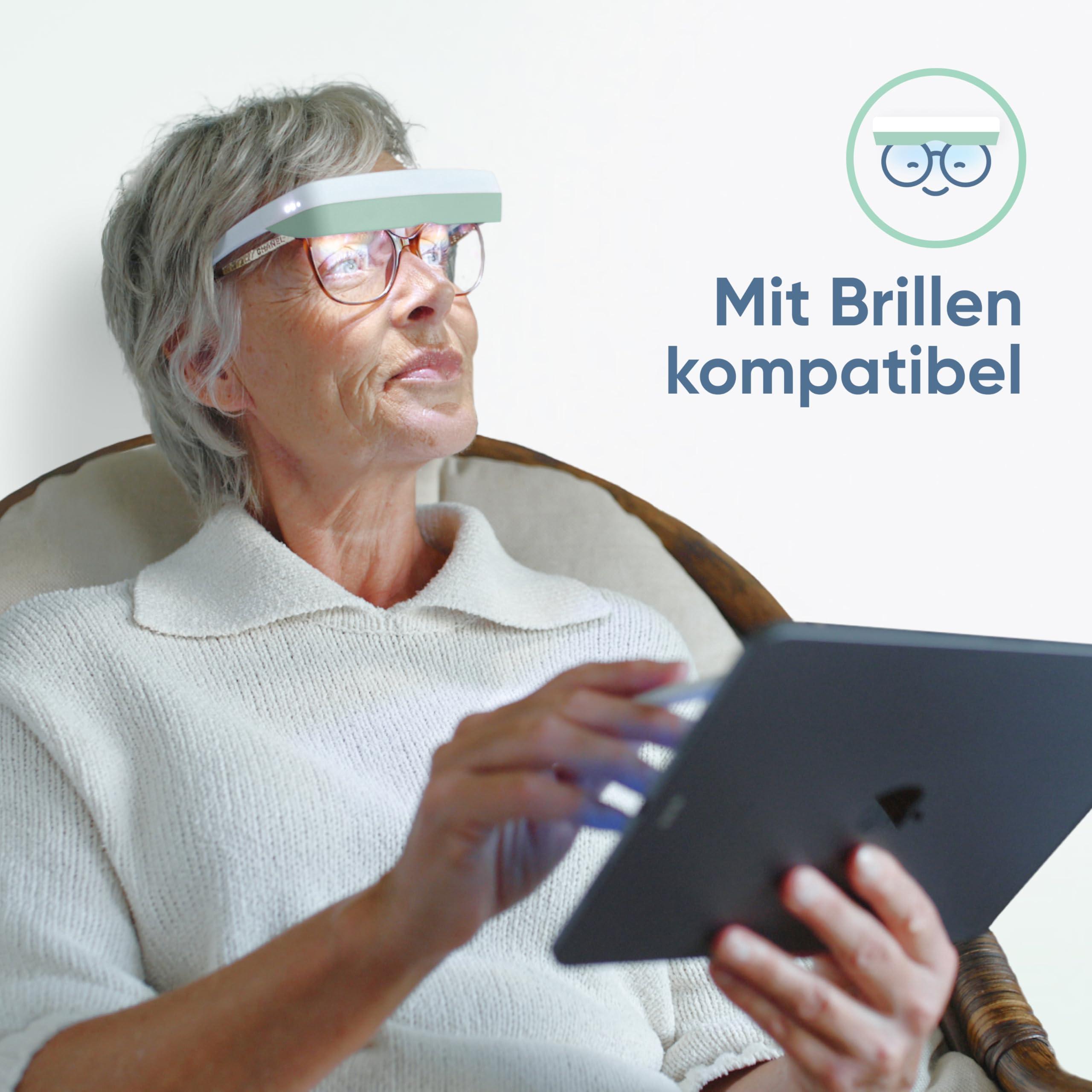 luminette Luminette 3 Light Therapy Glasses - Wearable Light Therapy Lamp - Natural Relief for Sleep Problems, Seasonal Mood Disorders & Jet lag - Portable Daylight Lamp (Green)