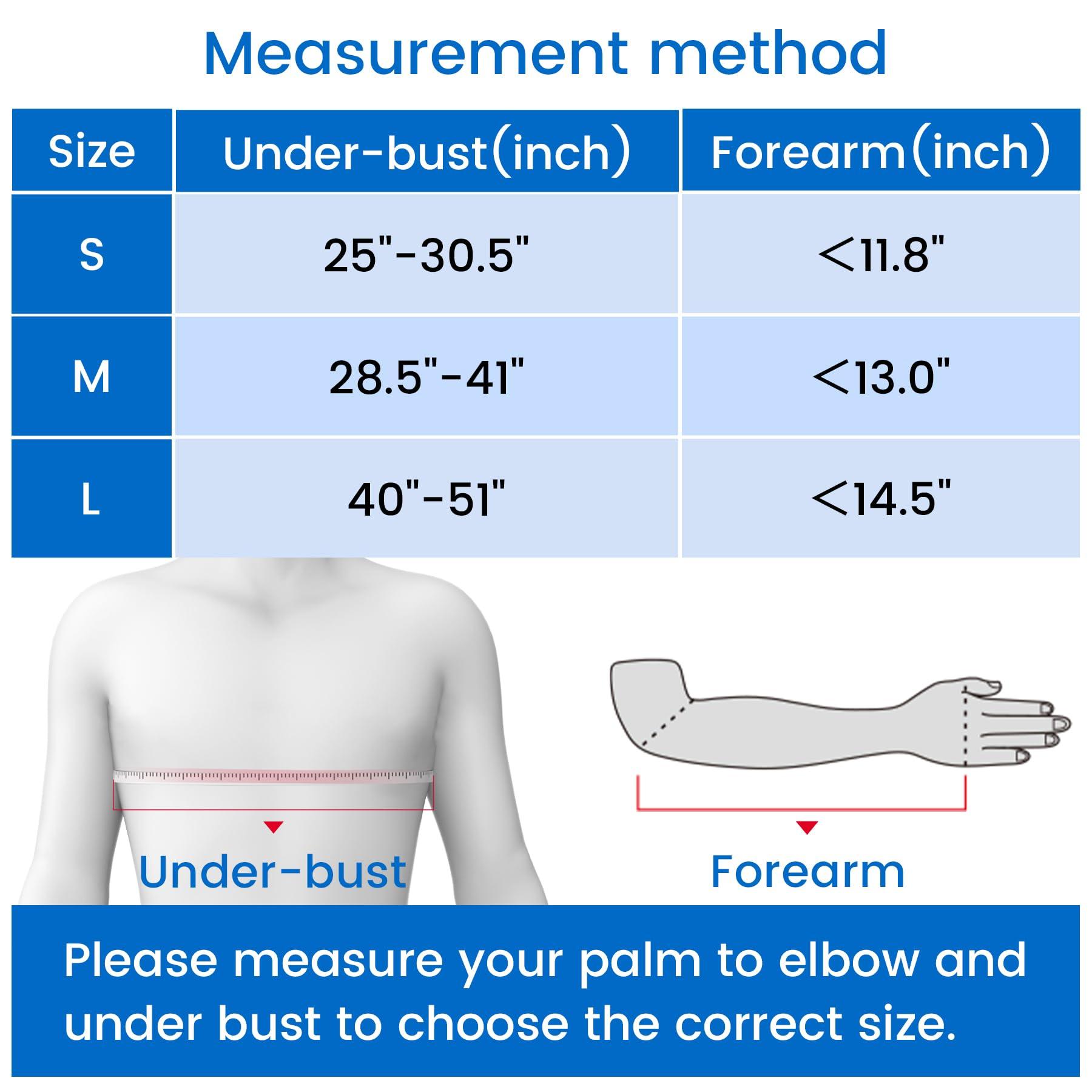 Velpeau Velpeau Arm Sling Shoulder Immobilizer with Waist Strap, Ventilated & Breathable Design, Arm Support Brace for Shoulder, Rotator Cuff, Elbow, Hand injury (Mesh Version, Blue, Right, L: Bust 40-51)