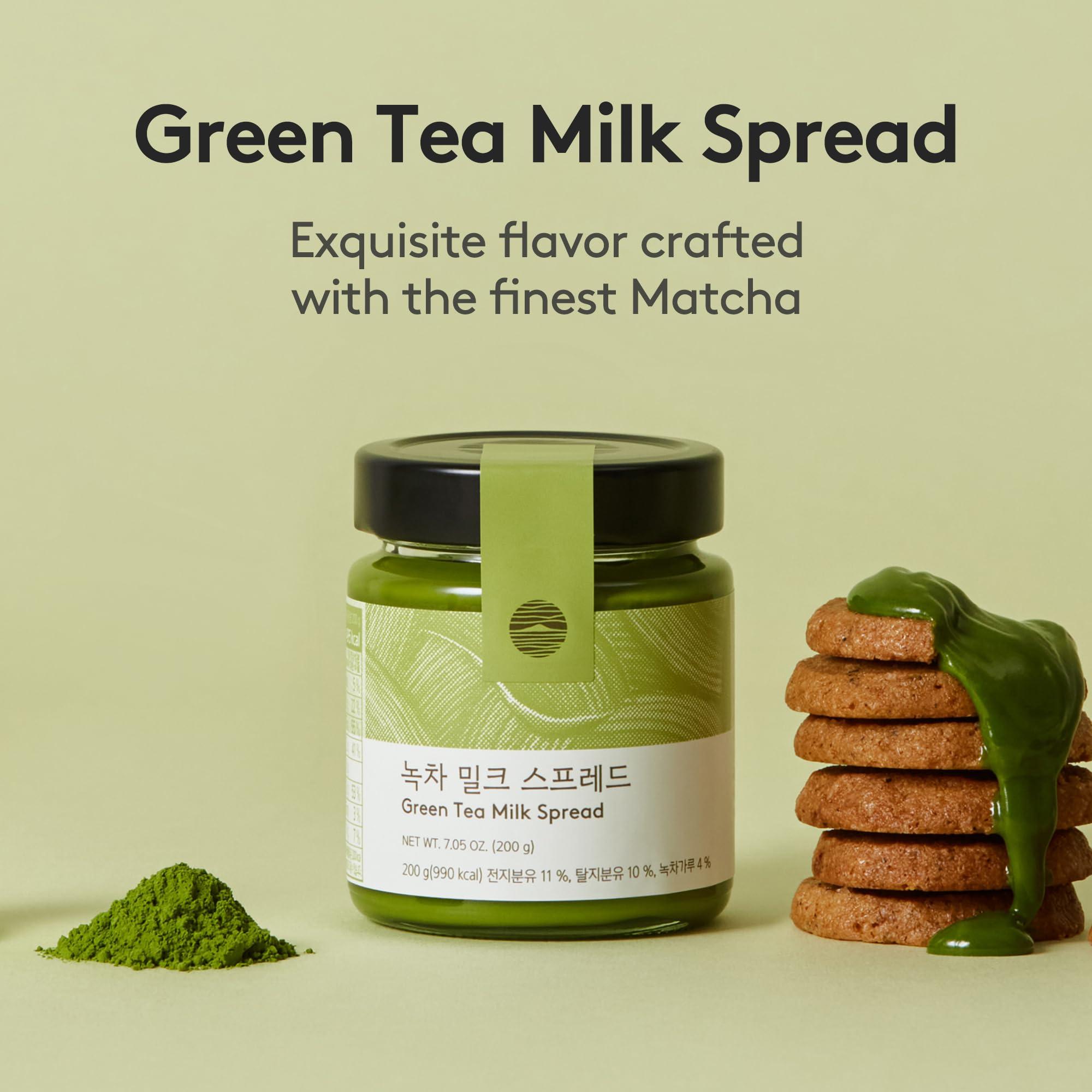 Osulloc OSULLOC Green Tea Milk Spread (7.05 oz, 200g) & Green Tea Waffles (3.52oz, 100g)