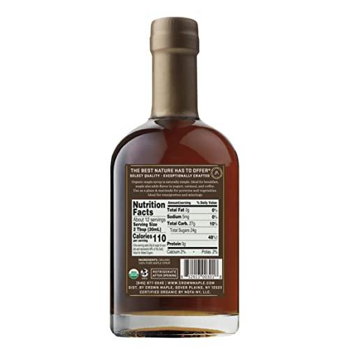 Crown Maple Crown Maple Amber Color, Rich Taste Organic Maple Syrup, Flavor Marinades, Cocktails, Pancakes, Squash & Bacon, 12.7 Fl OZ (Pack of 6)