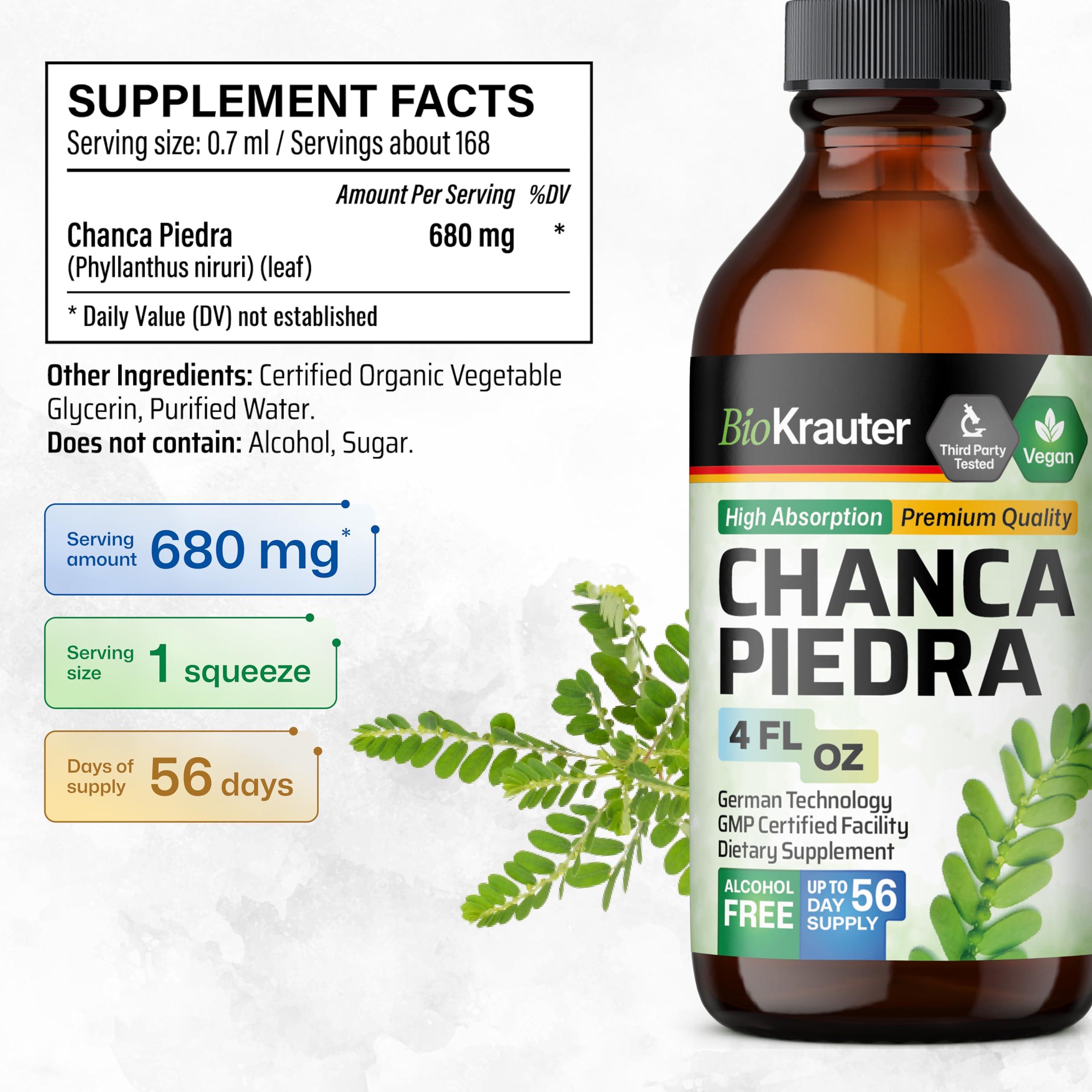 BIO KRAUTER BIO KRAUTER Chanca Piedra 250 Capsules & Chanca Piedra Tincture 4 Fl. Oz.