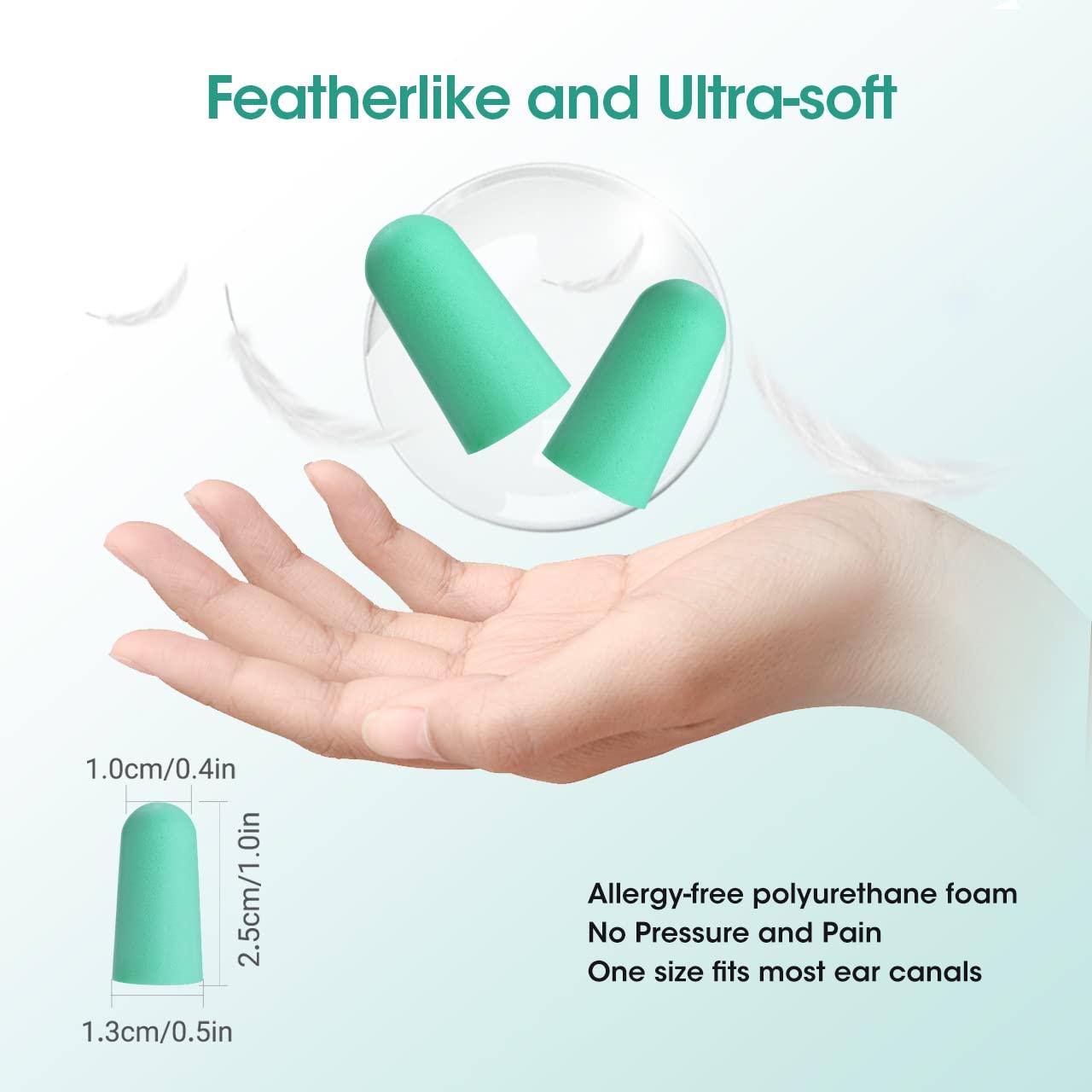 Onhear Ultra Soft Ear Plug for Sleeping, 120 PCs High Noise Cancelling Earplug with Aluminum Case, Industrial-Grade Hearing Protection Earplug for Snoring/Working/Studying/Side Sleeper, Slow Rebound