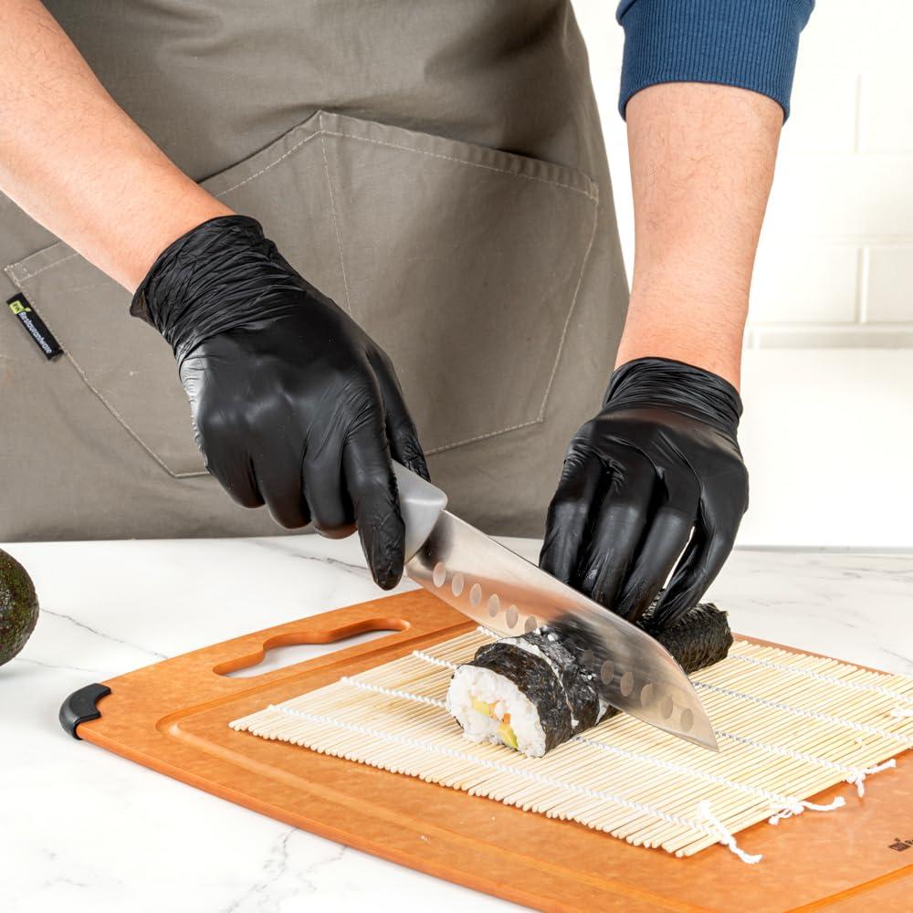 Restaurantware Restaurantware LOW DERMA Large Nitrile Gloves 100 Disposable Hypoallergenic Gloves - FDA Compliant No Powder And No Latex Blackberry Non-Sterile Gloves Low Dermatitis Potential