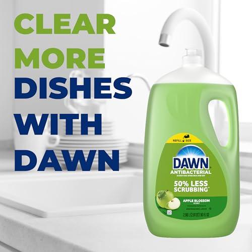 VITALVARIETY Dawn Dish Soap Dishwashing Liquid Refill Hand Soap 90 oz. Apple Blossom Scent Bundled with Microfiber Cleaning Cloth